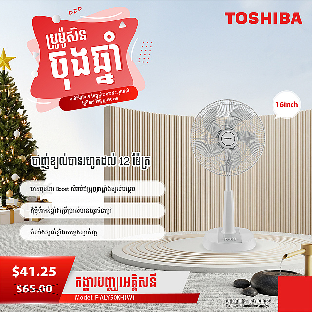 Toshiba Electric Fan 16 inch
